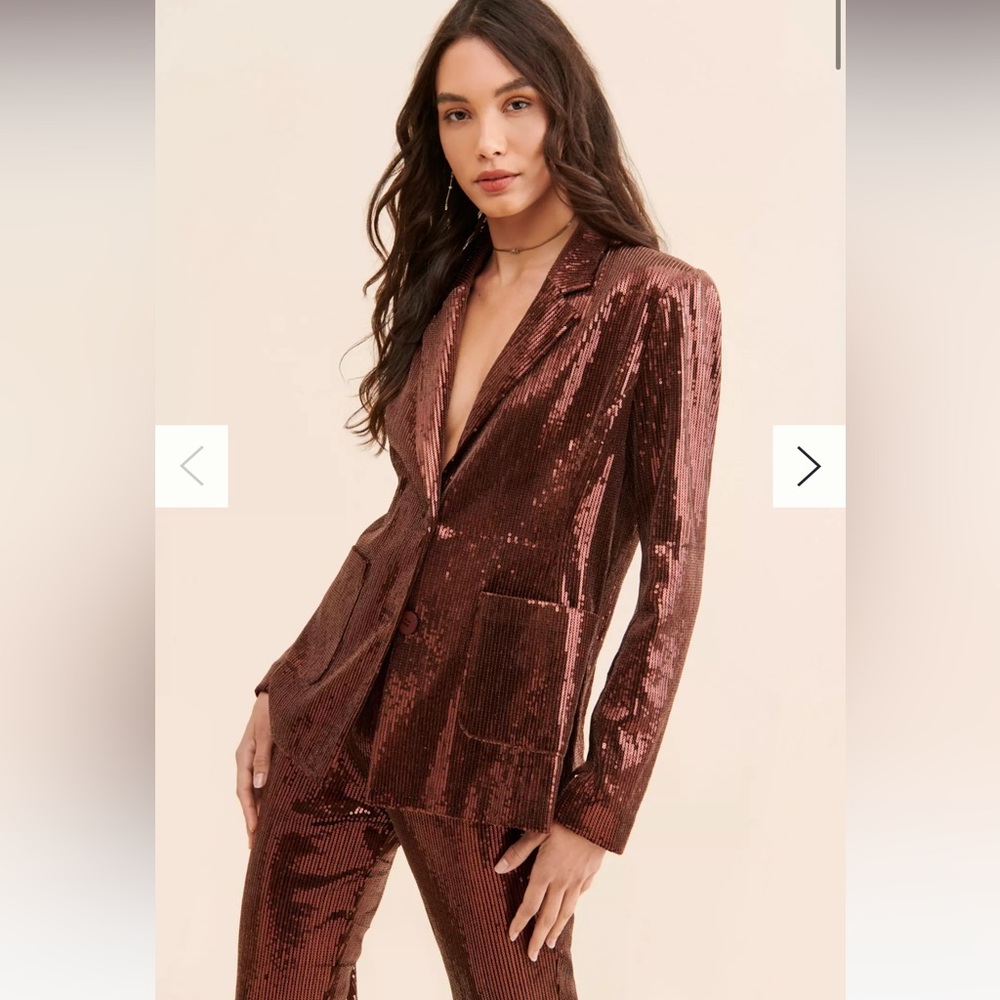 Flat White Disco Sequin Blazer